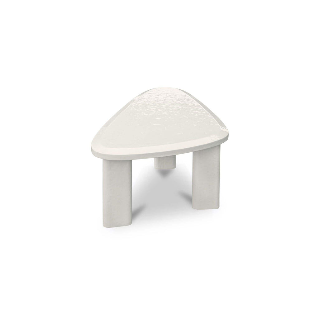 Table basse d'extérieur moderne en béton laqué avec design gigogne compact pour balcon