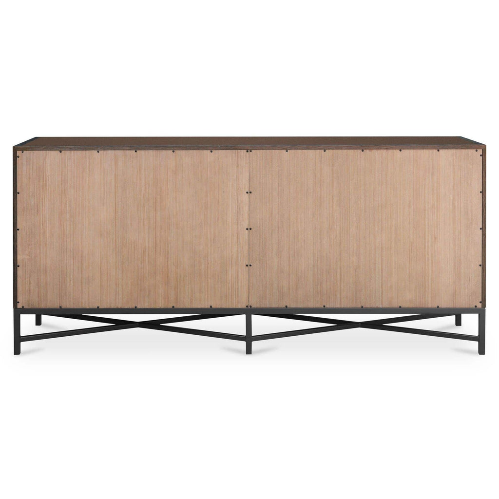 Buffet Contemporain en Bois avec Portes de Rangement pour Salle à Manger et Salon