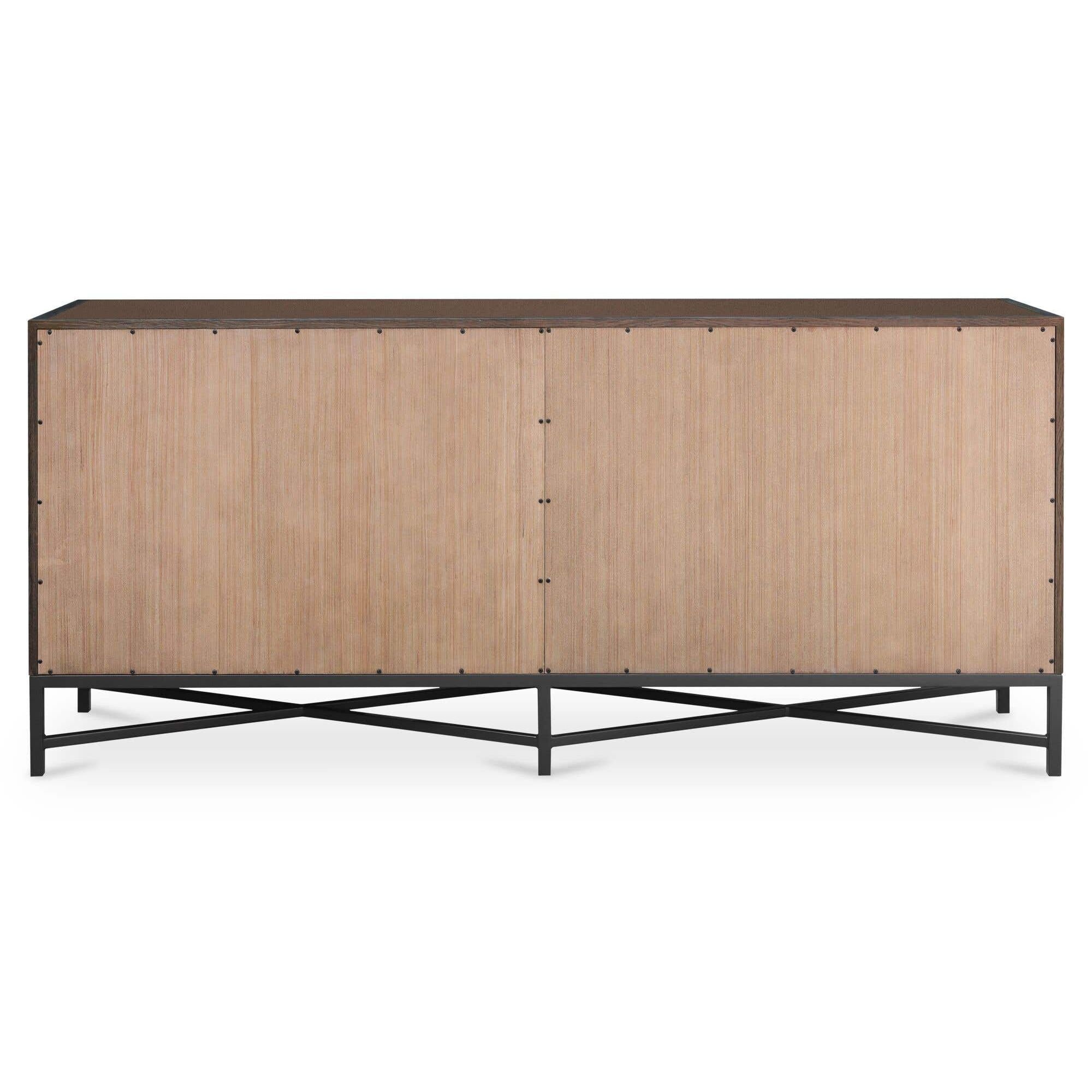 Buffet Contemporain en Bois avec Portes de Rangement pour Salle à Manger et Salon