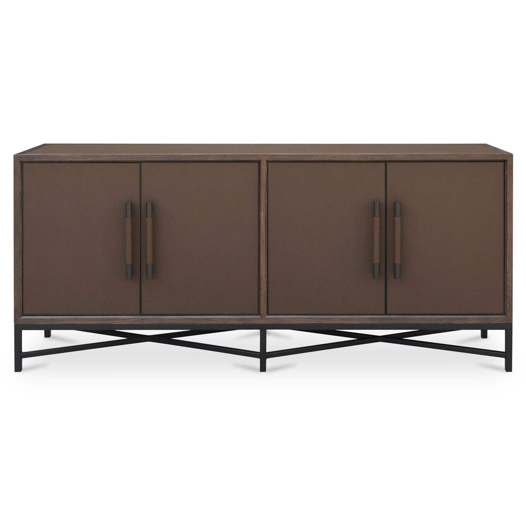 Buffet Contemporain en Bois avec Portes de Rangement pour Salle à Manger et Salon